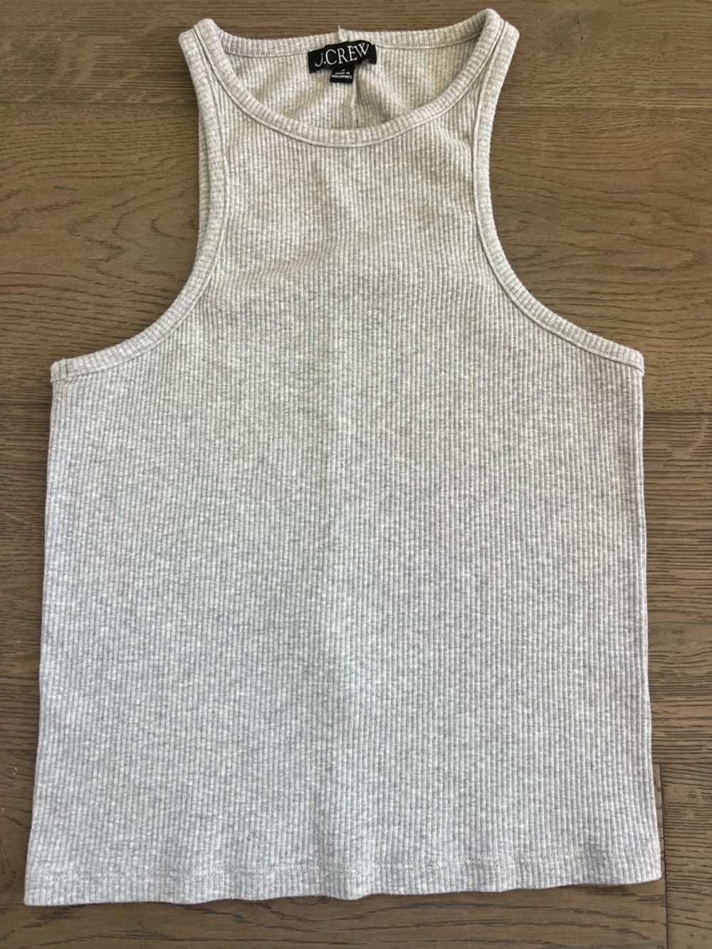 ❤️ J. Crew Ribbed Sleeveless Tank in Heather Gray